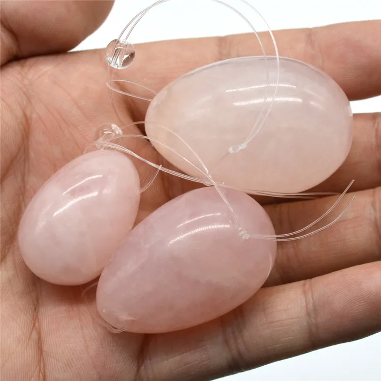 Натуральные яйца яони из розового кварца, хрустальные вагинальные яйца, оптовая продажа, яйца яони из нефрита
