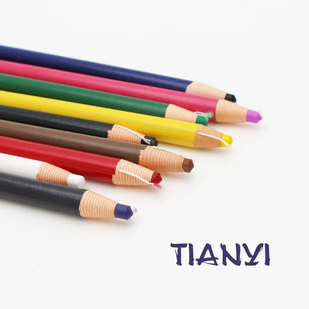 Оптовая продажа черный карандаш с угольным карандашом и цветной ручкой для одежды