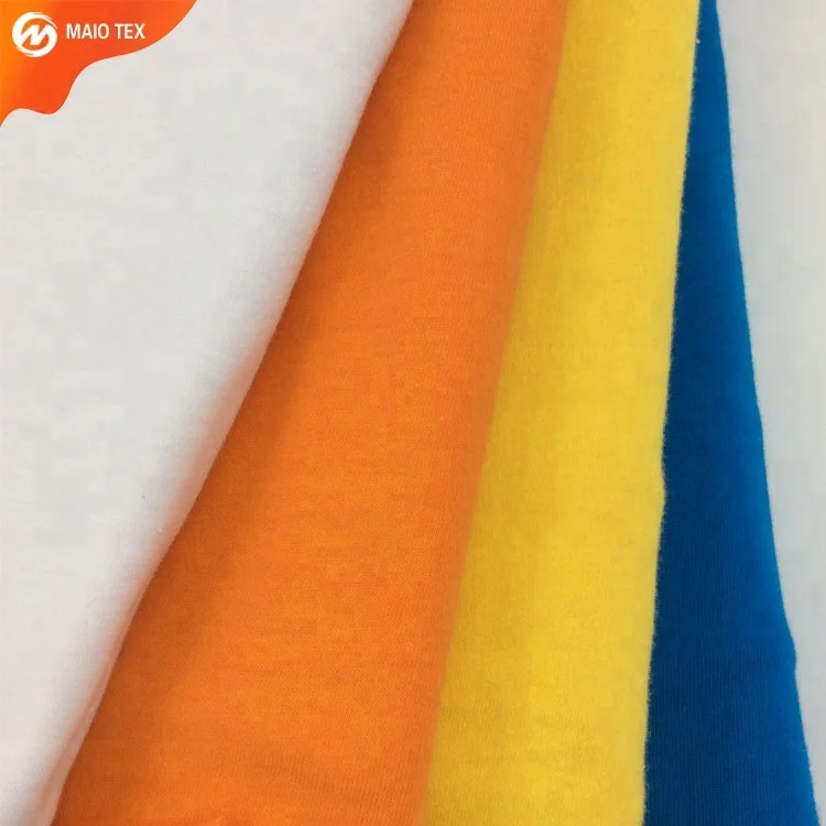 
china knitted manufacturer 32S 100% cotton single jersey fabric for T-shirt 