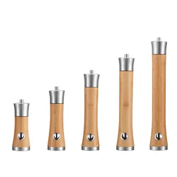 Eco-Friendly Customizable size Manual Bamboo Pepper Grinder