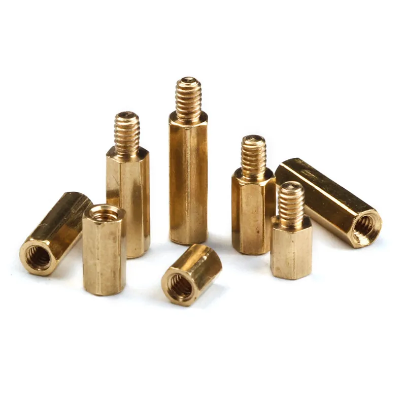 Professional bolts and nuts brass copper stand off kit hex column spacer wholesale screws screw nut fastener tool