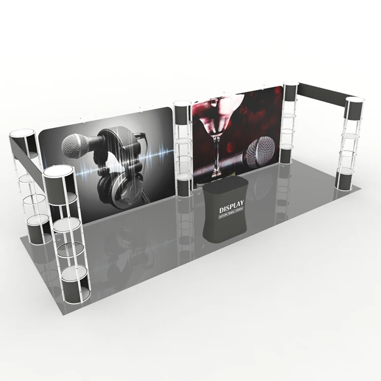 Popular aluminum stand tension fabric display 10 x 20 trade show booth