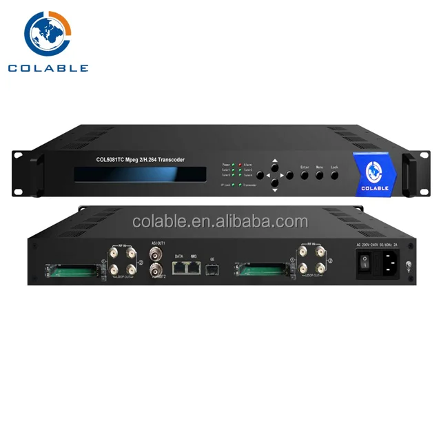 ИИР транскодер IPTV Mpeg2/h.264 для расшифровки 4 DVB-S/S2/C T/ISDB-T/ATSC вход