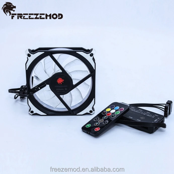 12V DC 120mm PC cooler LED computer fan RGB rainbow fan. FAN-QC