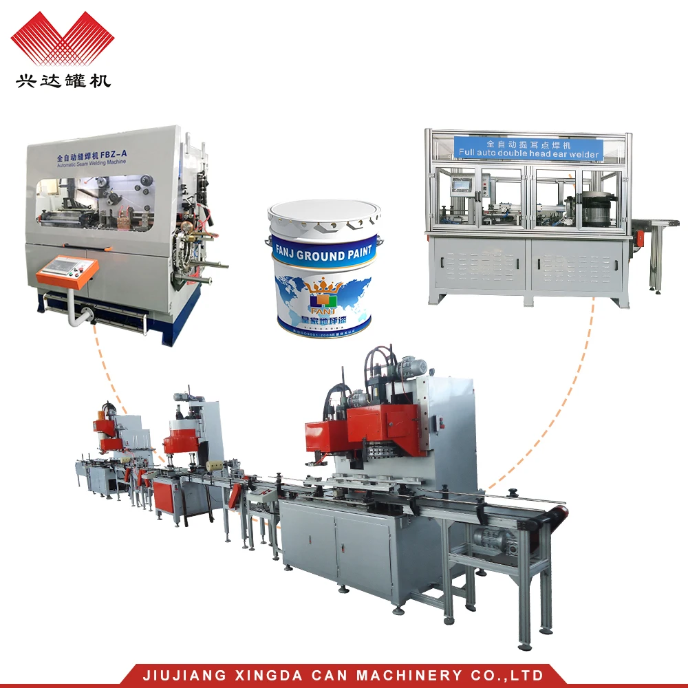 
10-20L paint/barrel/chamical tin can making machine 
