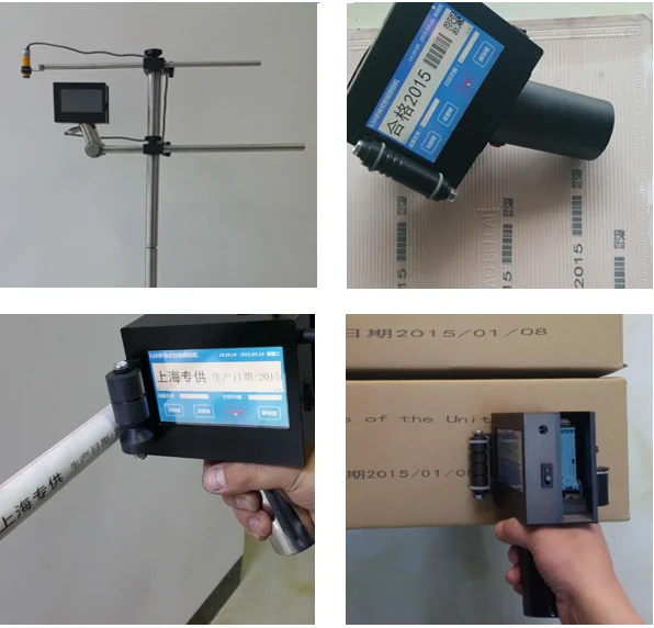 Manual hand jet printer Expiry Date code inkjet printing machine for plastic bag / packet / pouch / sachet