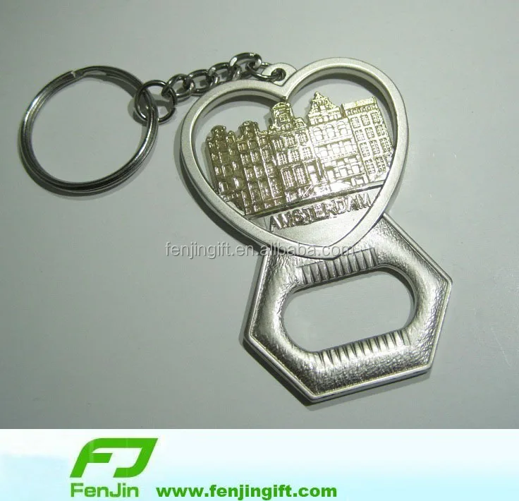 stainless steel custom epoxy metal guitar bottle opener keychain