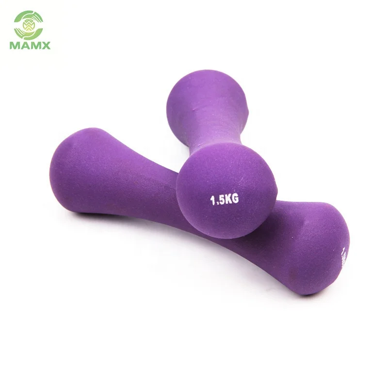 Bone shape dumbbell with neoprene material for wholesale