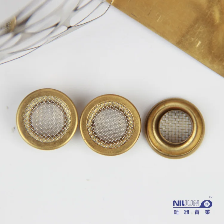 Wholesale bag accessory gold plating hat mesh metal ring eyelet