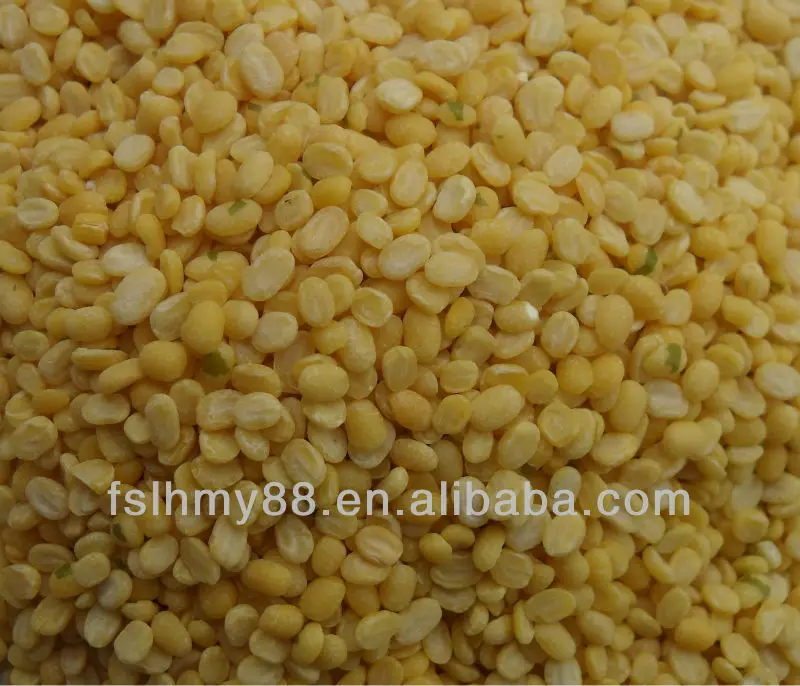 Northeast China lucao peeled/skinless split green mung bean