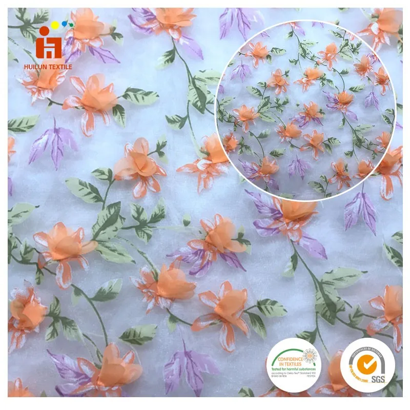 Wholesale Dubai Lace Embroidery Saree 3D Embroidery Wedding Lace Fabric