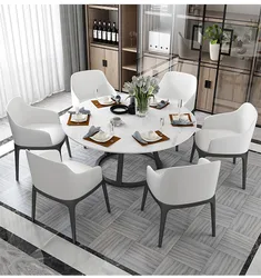 2021 Euro luxury easy clean living room hotel restaurant marble dining table