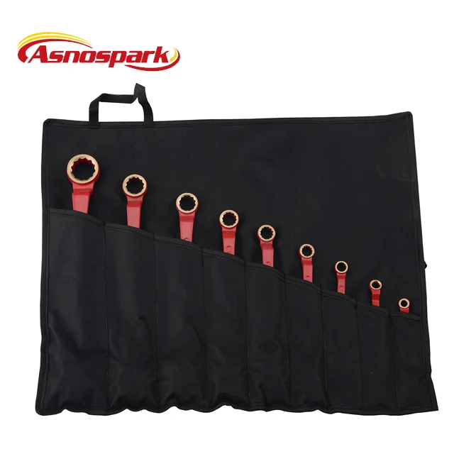 Non sparking double box ring spanner wrench set