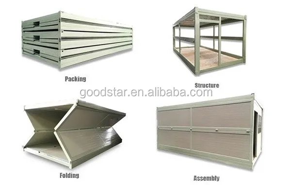 Сборные портативные складные кабины 20 футов, контейнеры для хранения, дома