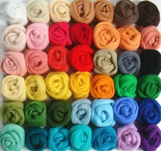 Factory Price Super Soft Pure Merino Wool Tops Multicolor 100% Merino Wool Chunky Yarn