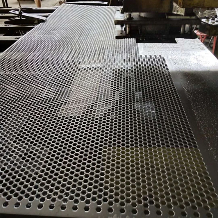 2mm thick perforated sheet mesh 41% open rating black perforated iron sheet