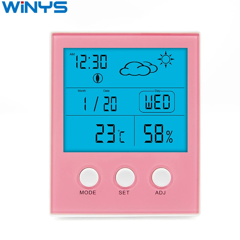 
Digital wall clock indoor alarm thermometer hygrometer Temperature Humidity Digital Large Display Warehouse 