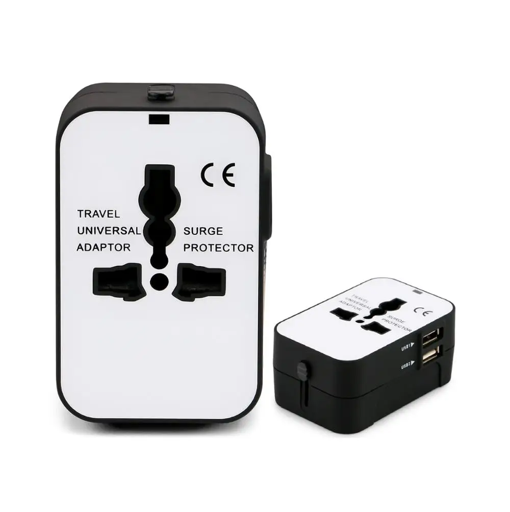 Wholesale gift sets 202  portable rechargeable electrical plugs  Dual USB Travel Adapter