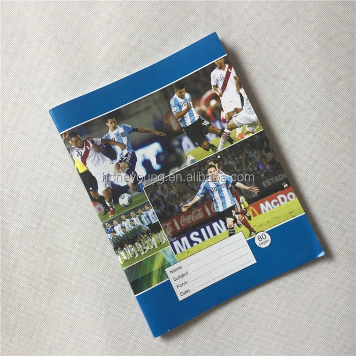 logo & branded french ruling paper 80 pages football star children french exercise book