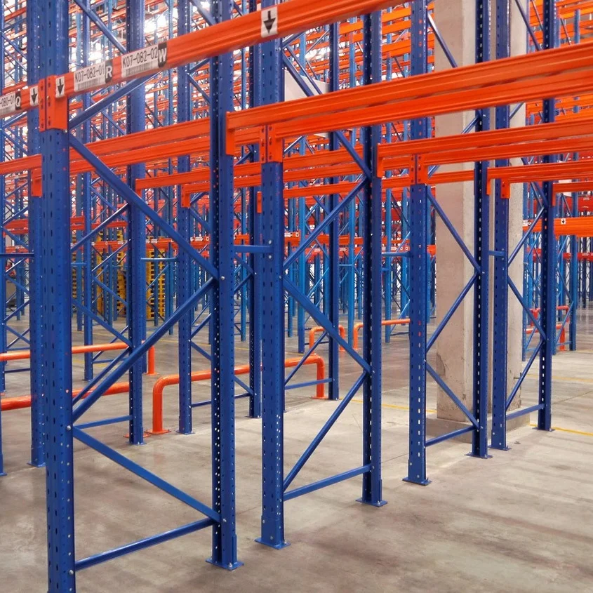 Heavy duty Q235B double deep racking with CE , ISO Certificate