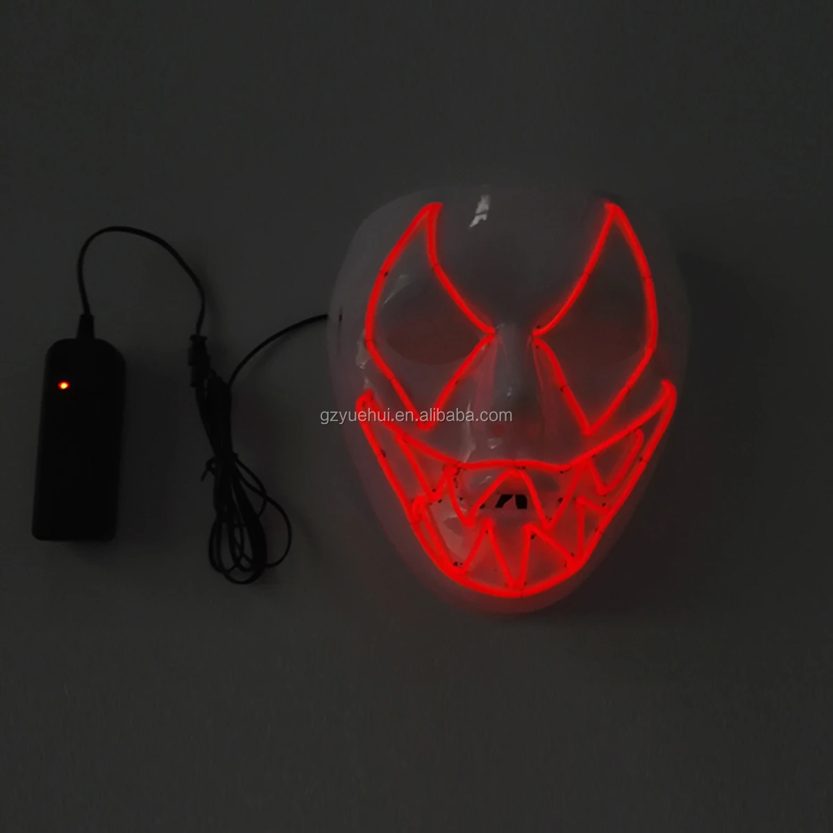 NEW Design DC-3V EL wire Jagged smile Mask Carnival terror Mask glowing Festival LED Glowing Party Halloween Flash Mask Supplies