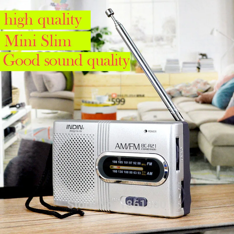 World Universal Portable Pocket AM/FM Radio from China mini handheld all band Player Set Built in Speaker small Receiver BC-R21