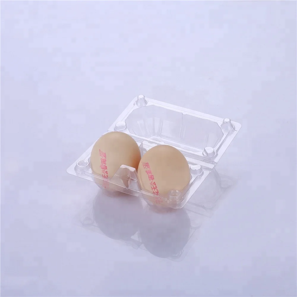 
Customized plastic transparent 2 pack egg tray egg box storage container 