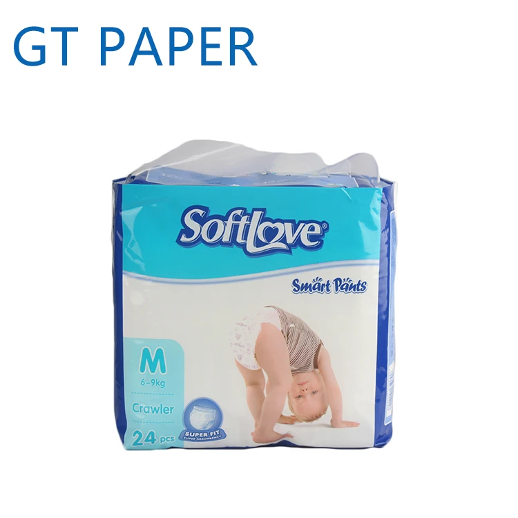 Softlove M 24 дышащая одноразовая ткань, как пампинг, брюки для больших детских подгузников