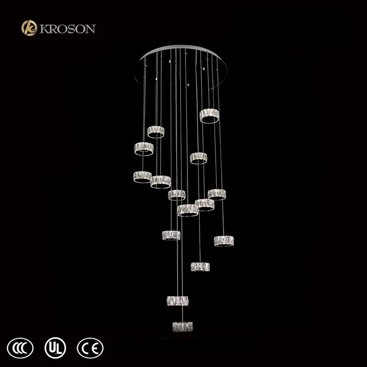 
Современный регулируемый светодиодный кристаллический подвесной светильник в виде капли дождя, подвесное освещение для столовой 