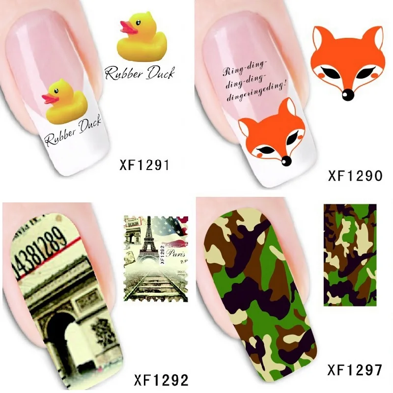 Beauty nail art nails sticker decals women makeup fingernails pegatinas para unas 1281 to 1300 styles