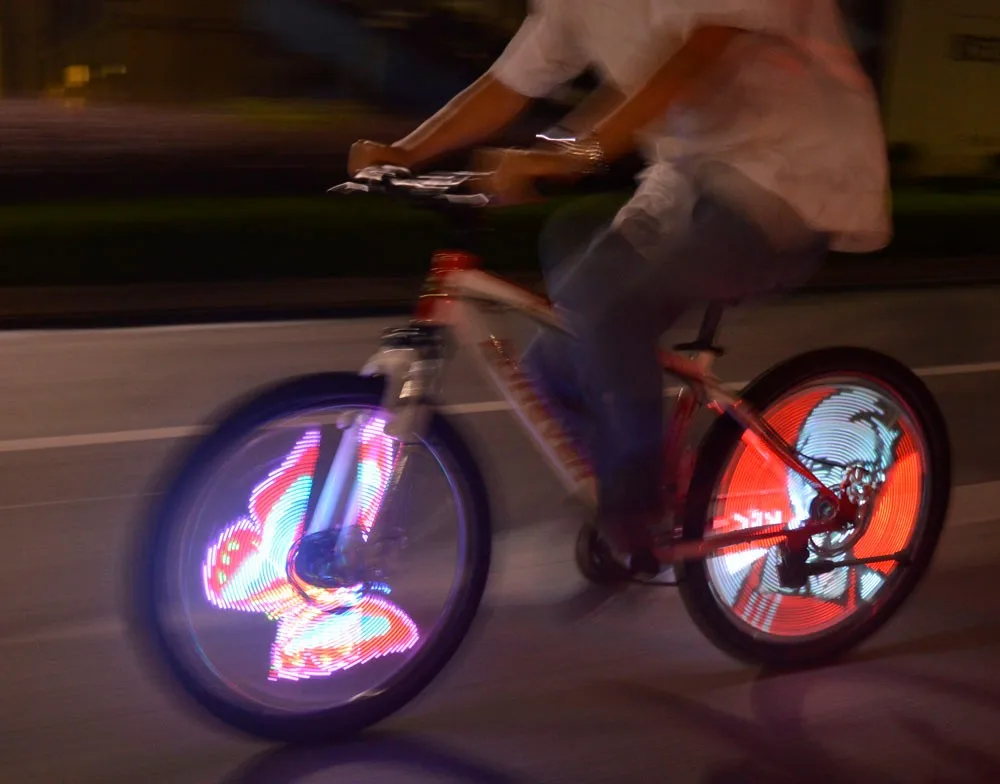 Programed Pattern 128 LED DIY Cool Bicycle Light