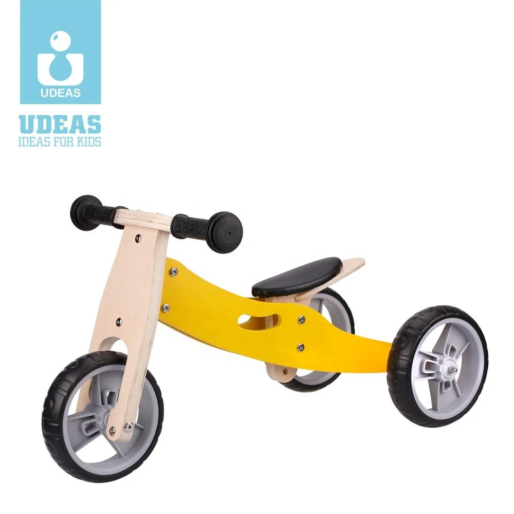 
Quality Mini scooter Children 2 in1 Wooden Balance Bike Early Learning Educational Walking Toys 