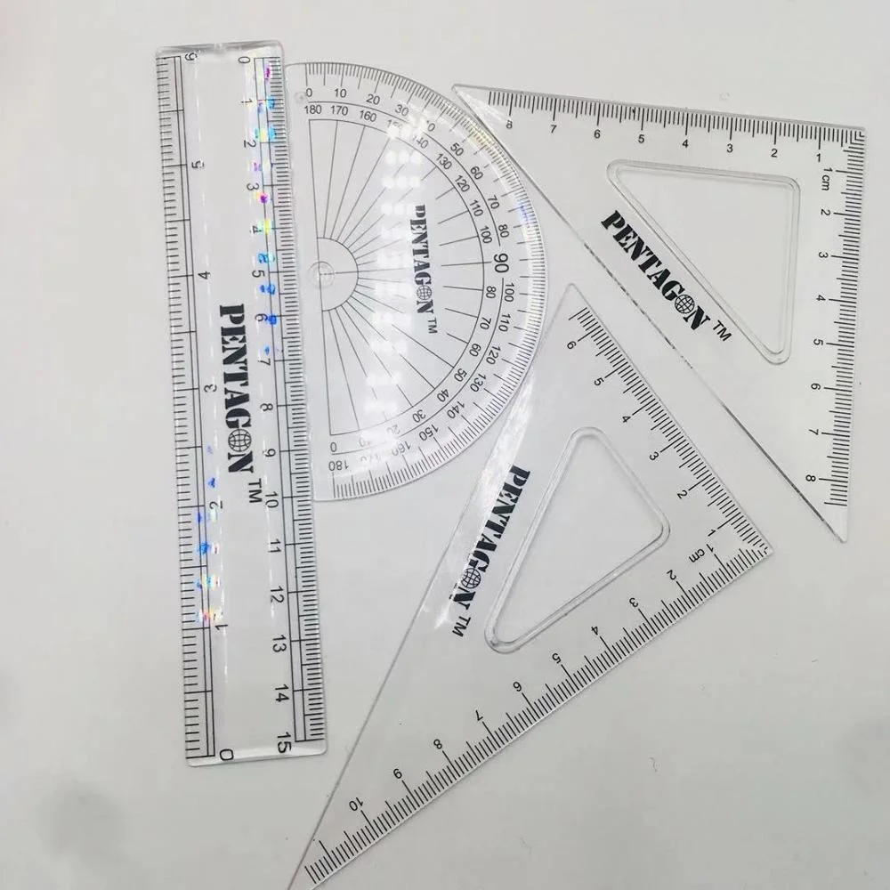 HAIWEN 9 Pcs Classic Metal Compass Mathematics School Geometry Set for Students back to school set