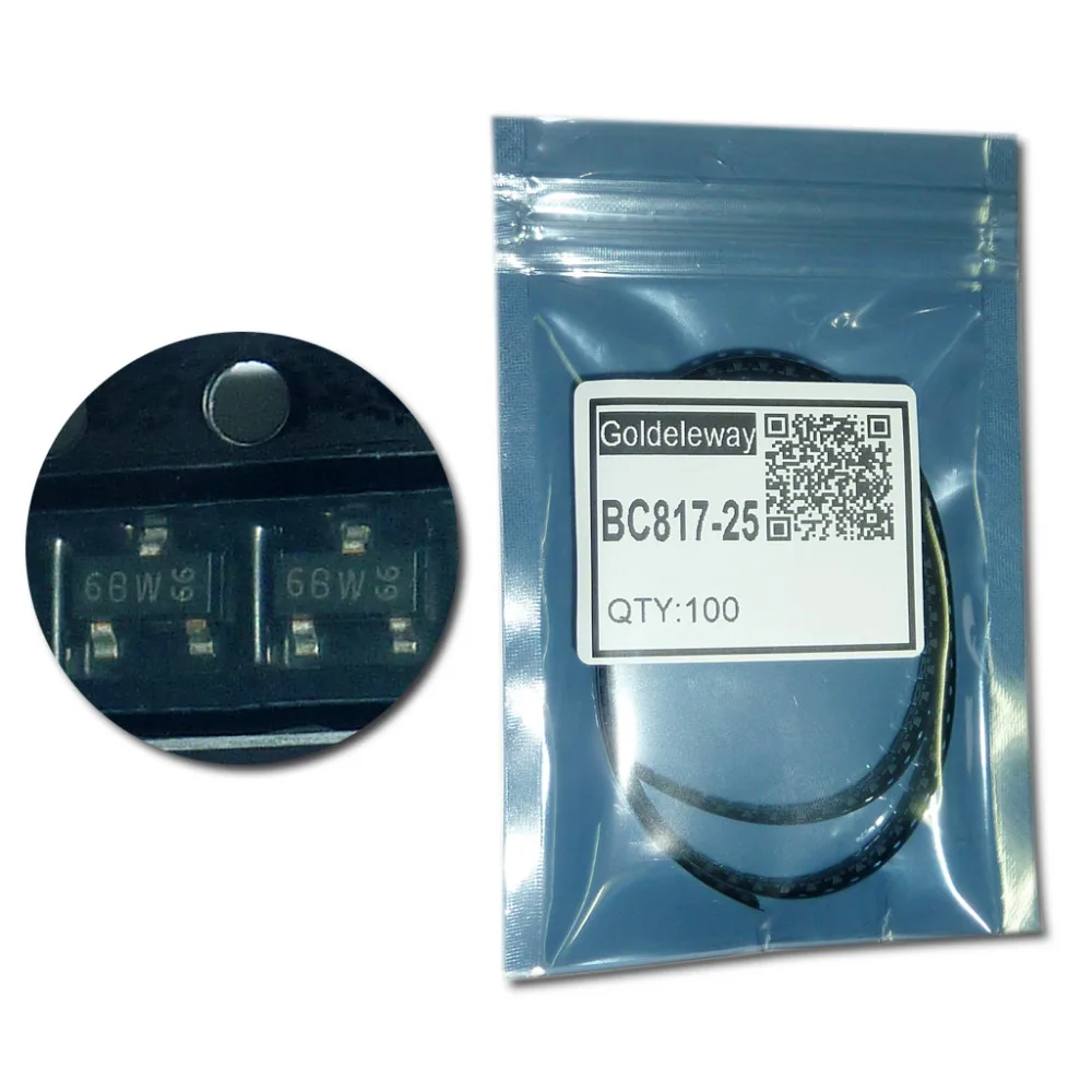 BC817-25 Транзисторы 50 В 500mA/0.5A 100 МГц 160 ~ 400 мв/0.7 В SOT-23 6BW переключатель и усилитель