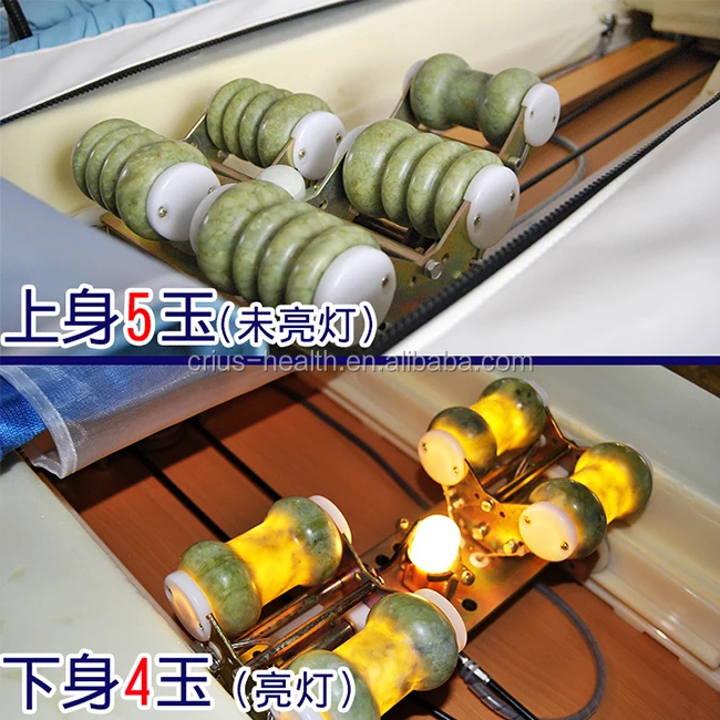 Full Body 3D Wooden Spa Table Jade Massage Bed