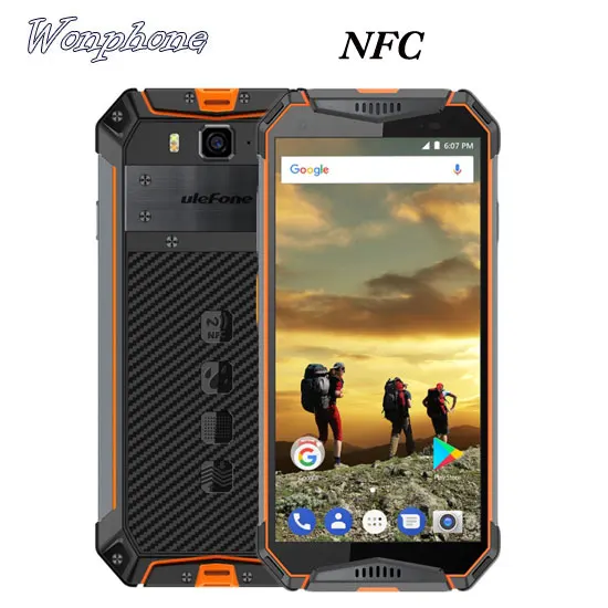 
New rugged phone Ulefone Armor 3 with NFC 10300mAh Battery IP68/IP69K Waterproof Mobile Phone 4GB+64GB 