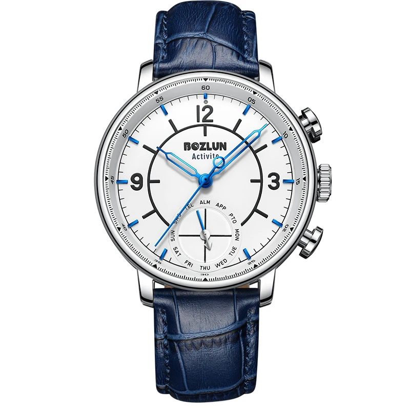 H8 New Arrival  pedometer luxury stainless steel case custom pocket mobile phone hybrid smart watch