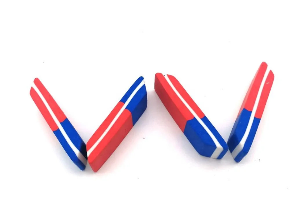 New 3 colors wedge rubber TPR eraser for pencil eraser for school