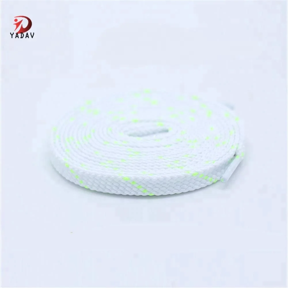Anti-Skidding White Football Elastic Shoelaces Flat Coloured Athletic Shoe Laces