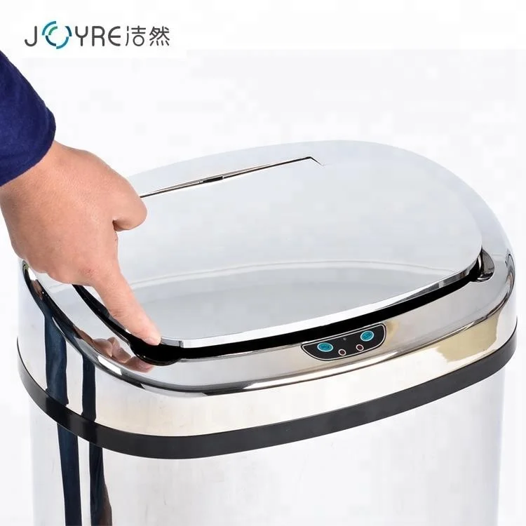 50 Liter Stainless Steel Electric Automatic Open Smart Infrared Sensor Large Dust Bin
