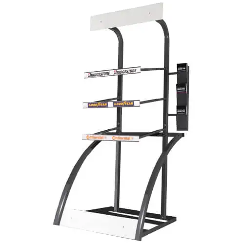 Tyre Shop Advertising Promotion Display Storage Rack PCR Tire Display Stand Rack