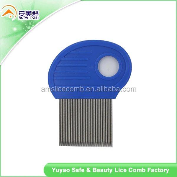 China wholesale plastic stainless steel head health massage lice comb