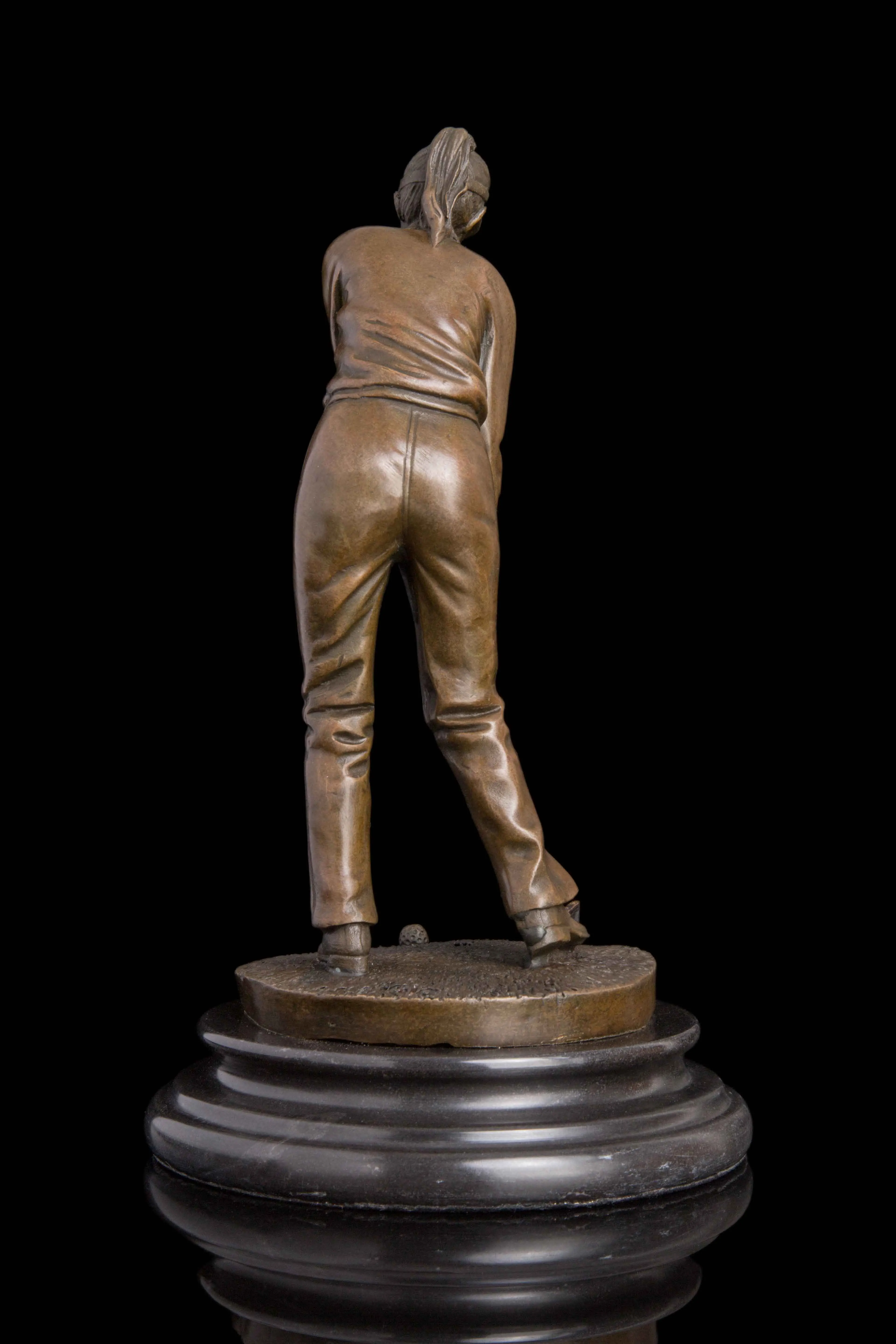 indoor home decoration bronze golfer statue