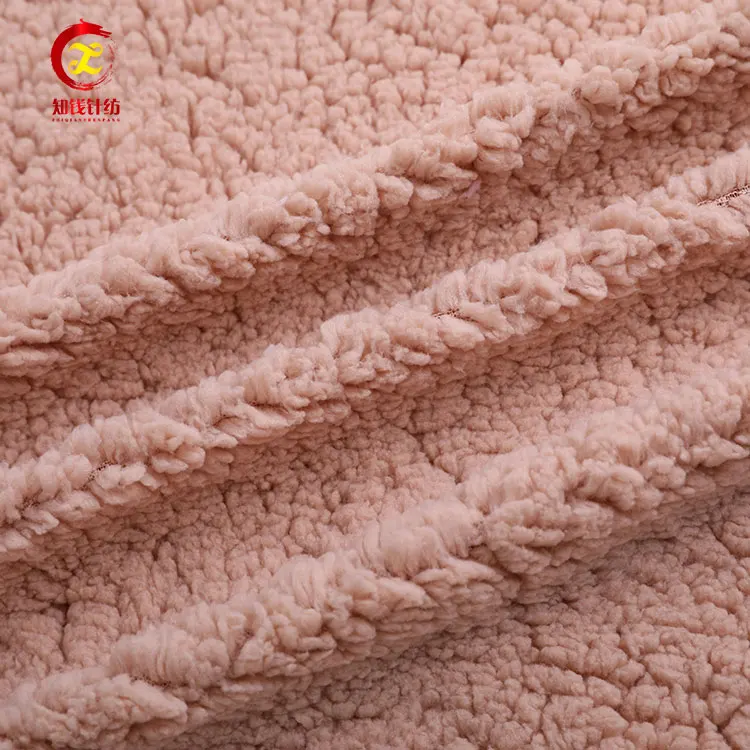 Polyester cheap soft sherpa fleece blanket fabric sale by yard