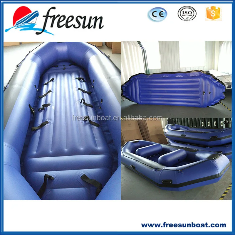 Waterplay Craft FREESUN Manufacturer wholesale 5678 persons Blue Inflatable Raft Motor Boats rescue rafting rowing drifting boat