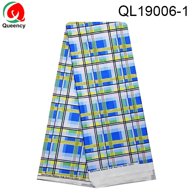 Queency Wholesale African Elastic jeset Fabric  Cotton Fabric Spandex nylon