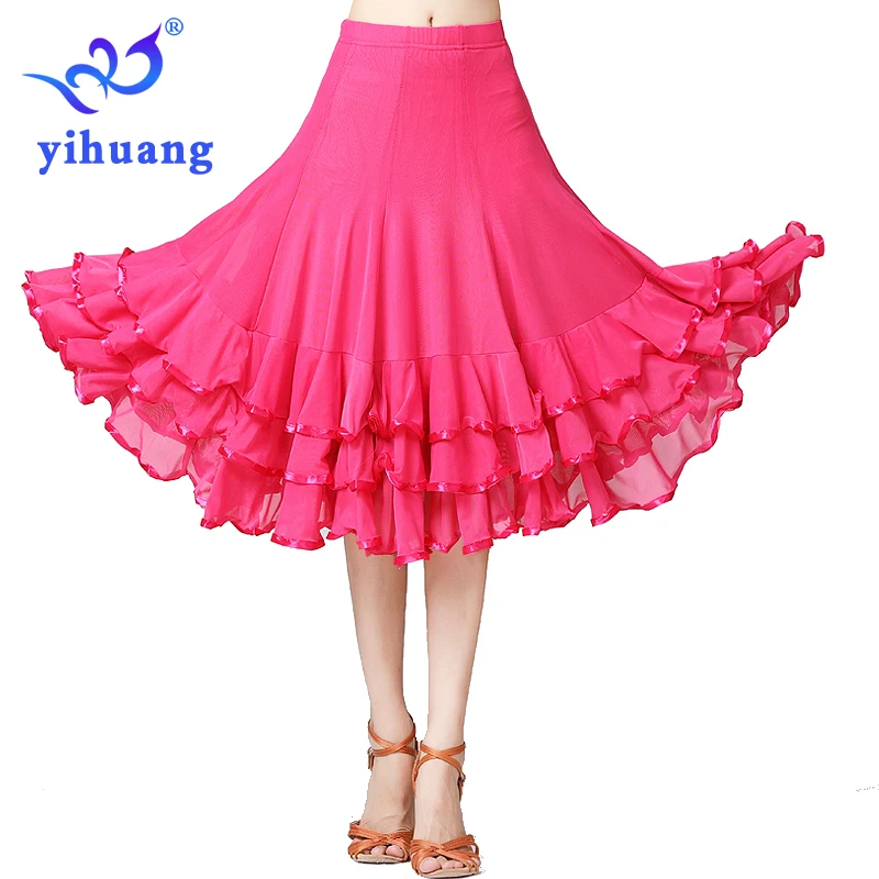 2019 New Style Ballroom Skirt Simple Practice Stage Dancing Skirt Women Waltz Ballroom Dress