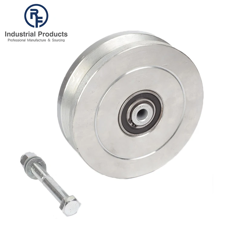 Factory Supplied V Groove H.D. Sealed Heavy Duty Steel Rolling Gate Wheel For Sliding Door Double Soft Closing 8 Wheel Sliding