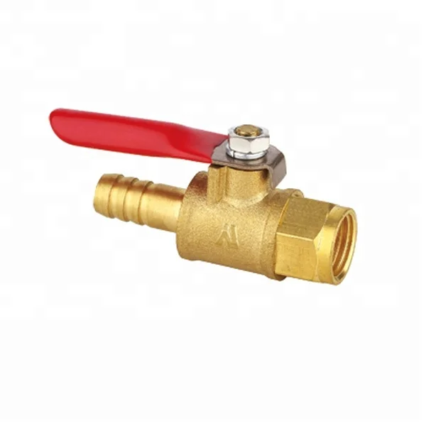 Brass Pneumatic Component Barb Connection Mini  Gas Ball Valve
