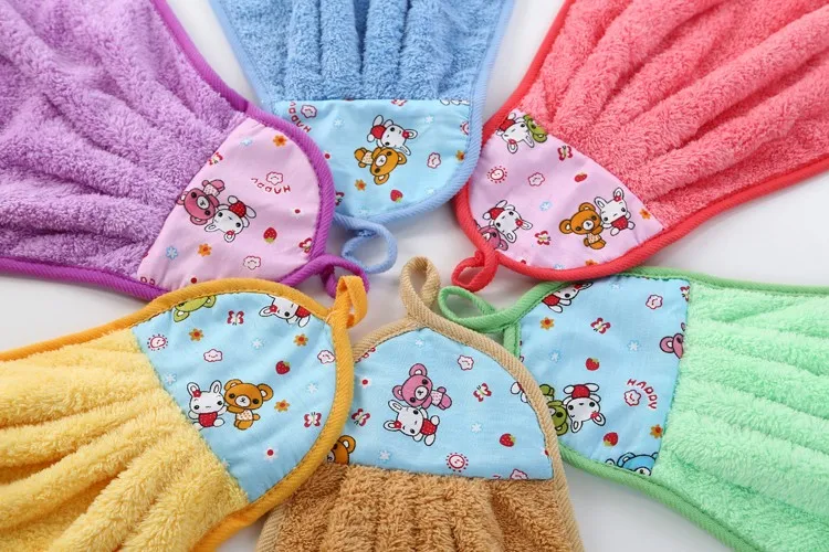 Hanging kichen microfiber hand towel coral fleece towel